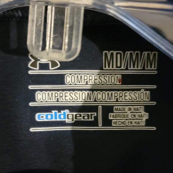 Under Armour Mens Shirt Size Medium Compressio Coldgear Activewear Athletic Blue - Picture 11 of 12